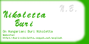 nikoletta buri business card
